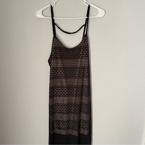 Joe & Elle Dresses & Skirts - Joe & Elle Women’s Eyelet Lined Maxi Black Slip Dress size L